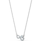 Swarovski Infinity Twist Jewelry Collection, Bracelets & Necklaces, Rhodium & Rose Gold Tone Finish, Clear Crystals