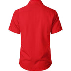 Jemitop Men'S Stretch Textured Short Sleeve Button Down Shirts Summer Casual Beach Wedding Vacation Shirt