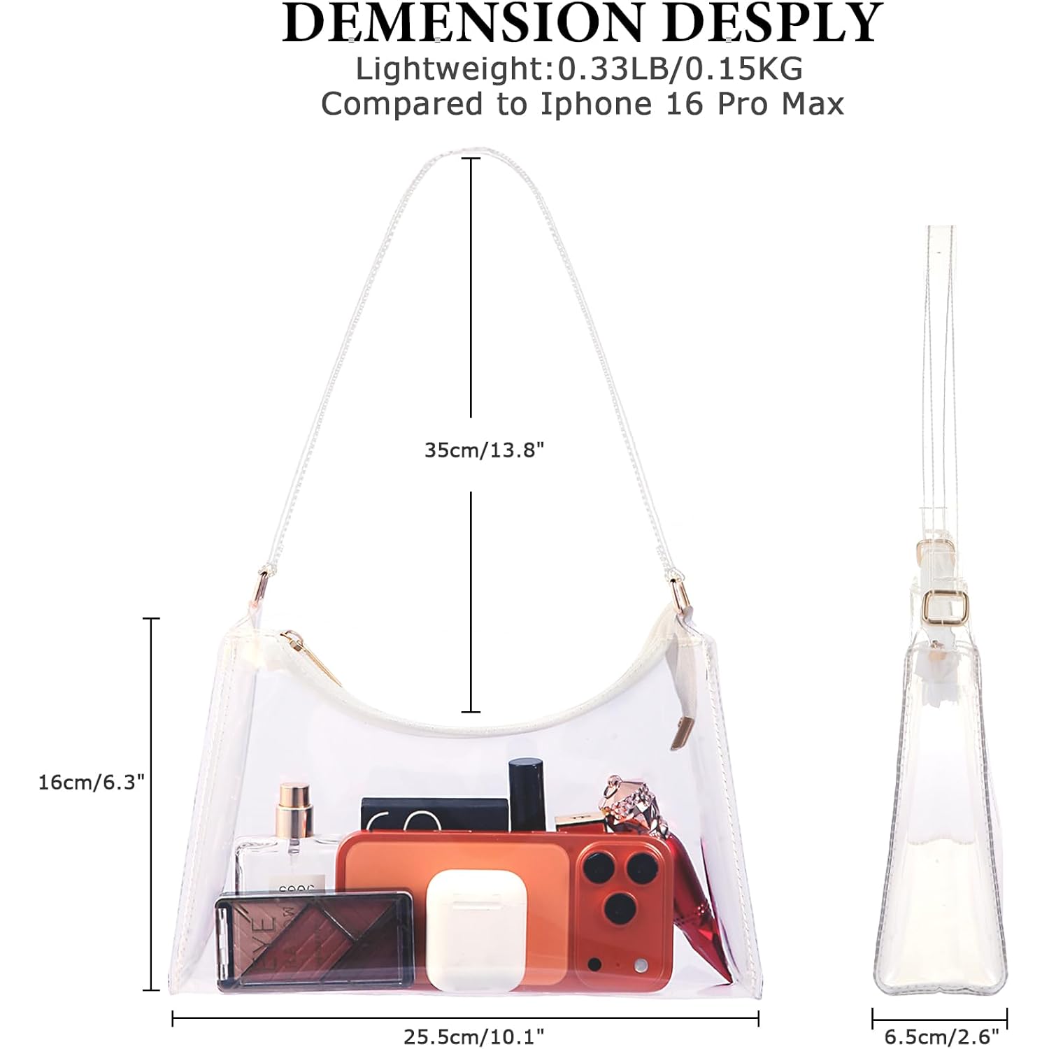 Clear Bag for Stadium Events Women's Purse Handbags Small Purse shoulder bag Crossbody Bag