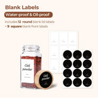 Comsaf Glass Spice Jars With With Labels 4 Oz 6 Pack Small Bamboo Lids | Empty Containers, Seasoning Herb Powder, Salt Pepper Chili, Spice Rack Organization, Kitchen Cabinet Storage, Funnel Included