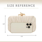 Freie Liebe Clutch Purses for Women Evening Bag Pleated Clutch Bag with Chain for Wedding Party | with Chain, for Wedding Party