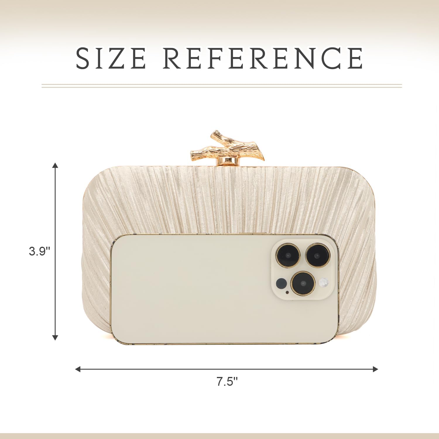 Freie Liebe Clutch Purses for Women Evening Bag Pleated Clutch Bag with Chain for Wedding Party | with Chain, for Wedding Party