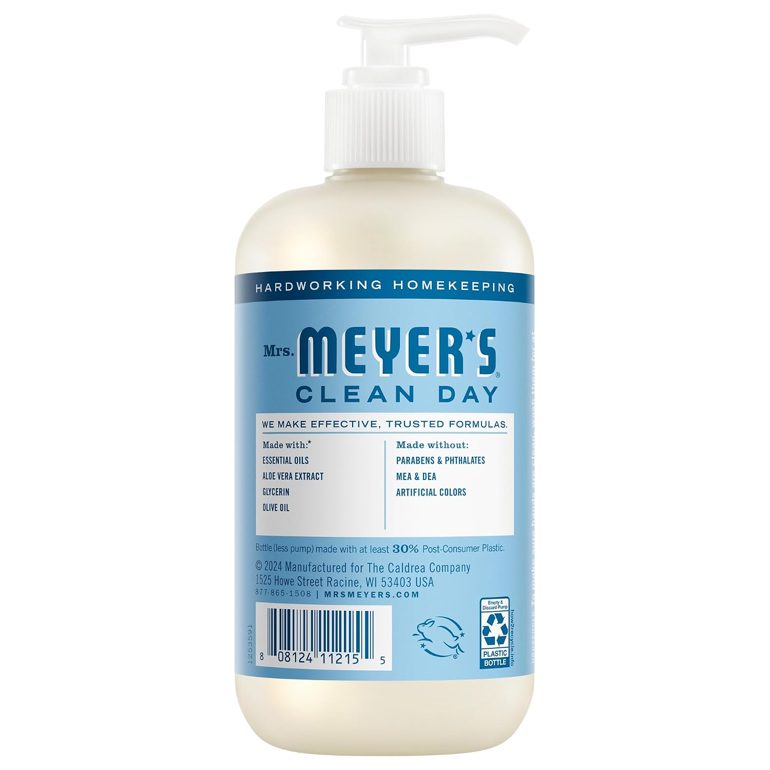 Mrs. Meyer'S Clean Day Hand Soap, Rain Water Scent, 12.5 Fl Oz Bottle - 3 Pack
