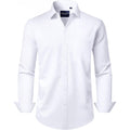 Alimens & Gentle Men'S Dress Shirts Long Sleeve Wrinkle-Free Stretch Shirts Solid Formal Button Down Shirt With Pocket