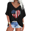 UNCLECAT Women's V Neck Oversized T-Shirts Summer Short Sleeve Shirts Loose Casual Tops Tee