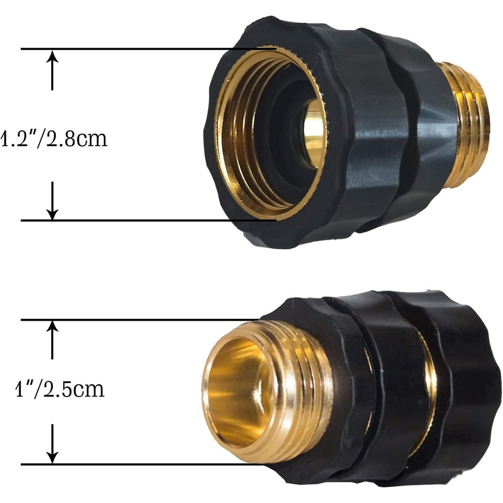 Hourleey 3/4 Inch Garden Hose Quick Connector, 4 Pcs Female & 8 Pcs Male Of No Leak Quick Connect Hose Fittings