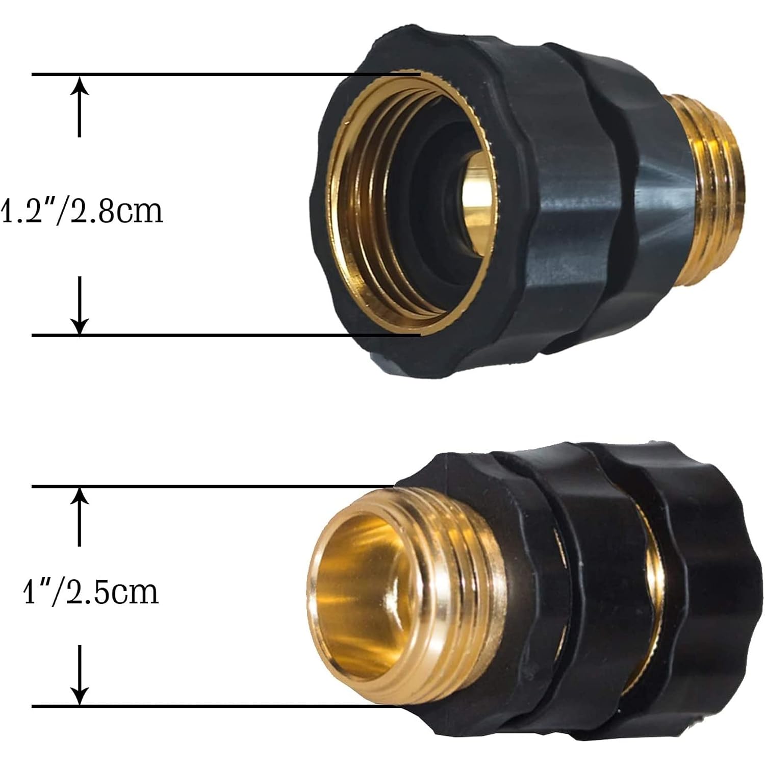 Hourleey 3/4 Inch Garden Hose Quick Connector, 4 Pcs Female & 8 Pcs Male Of No Leak Quick Connect Hose Fittings