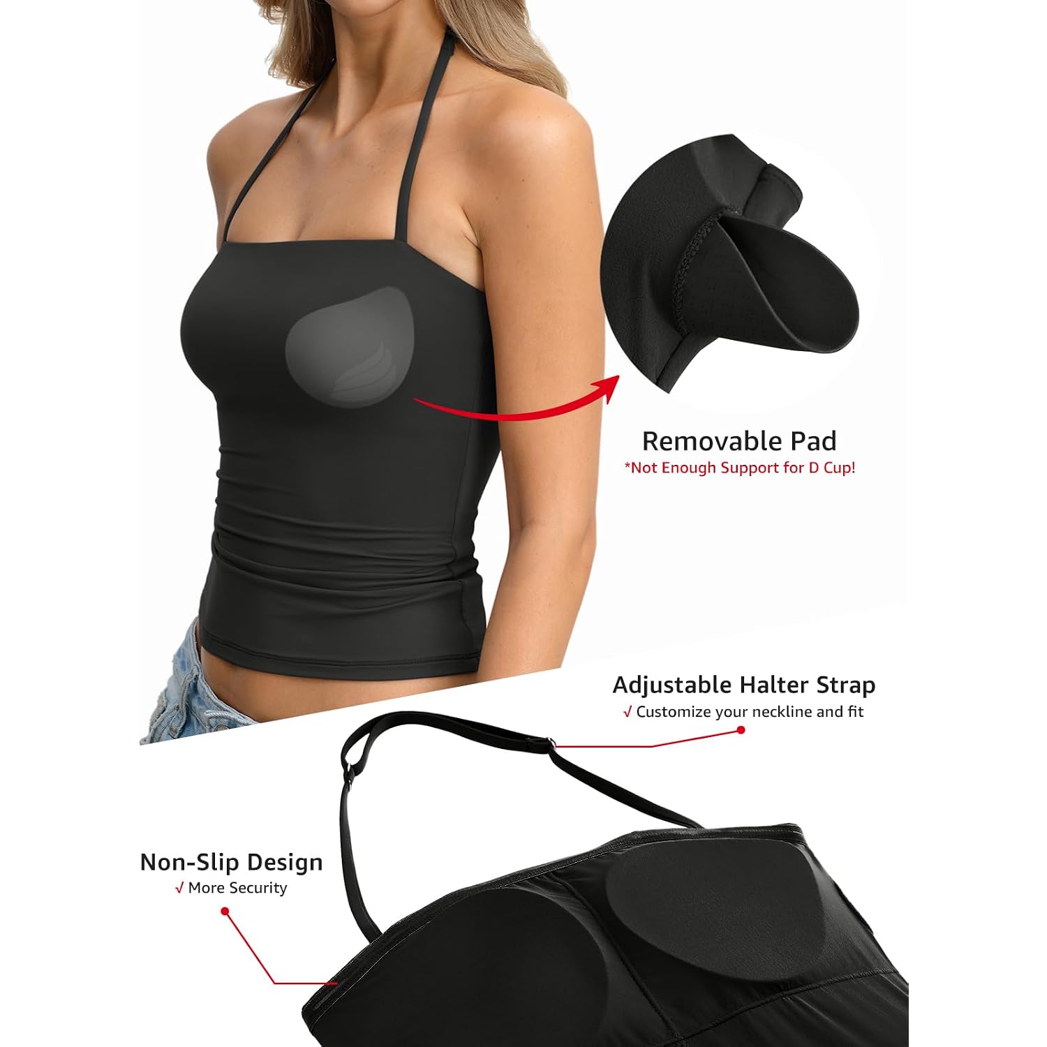 Easygala Womens Padded Halter Tank Top Double Lined Backless Tops Y2K Going Out Slim Fit Shirts Sexy Summer Outfits 2026