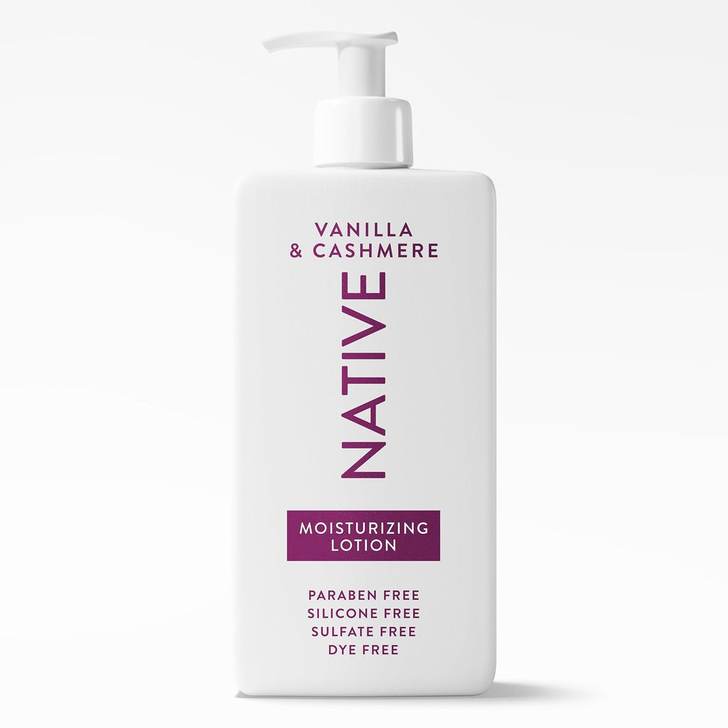 Native Moisturizing Hand & Body Lotion Contains Naturally Derived Plant-Based Moisturizers For Women And Men, Dermatologist Tested For Sensitive Skin, Vanilla & Cashmere Scent, 16.5 Fl Oz