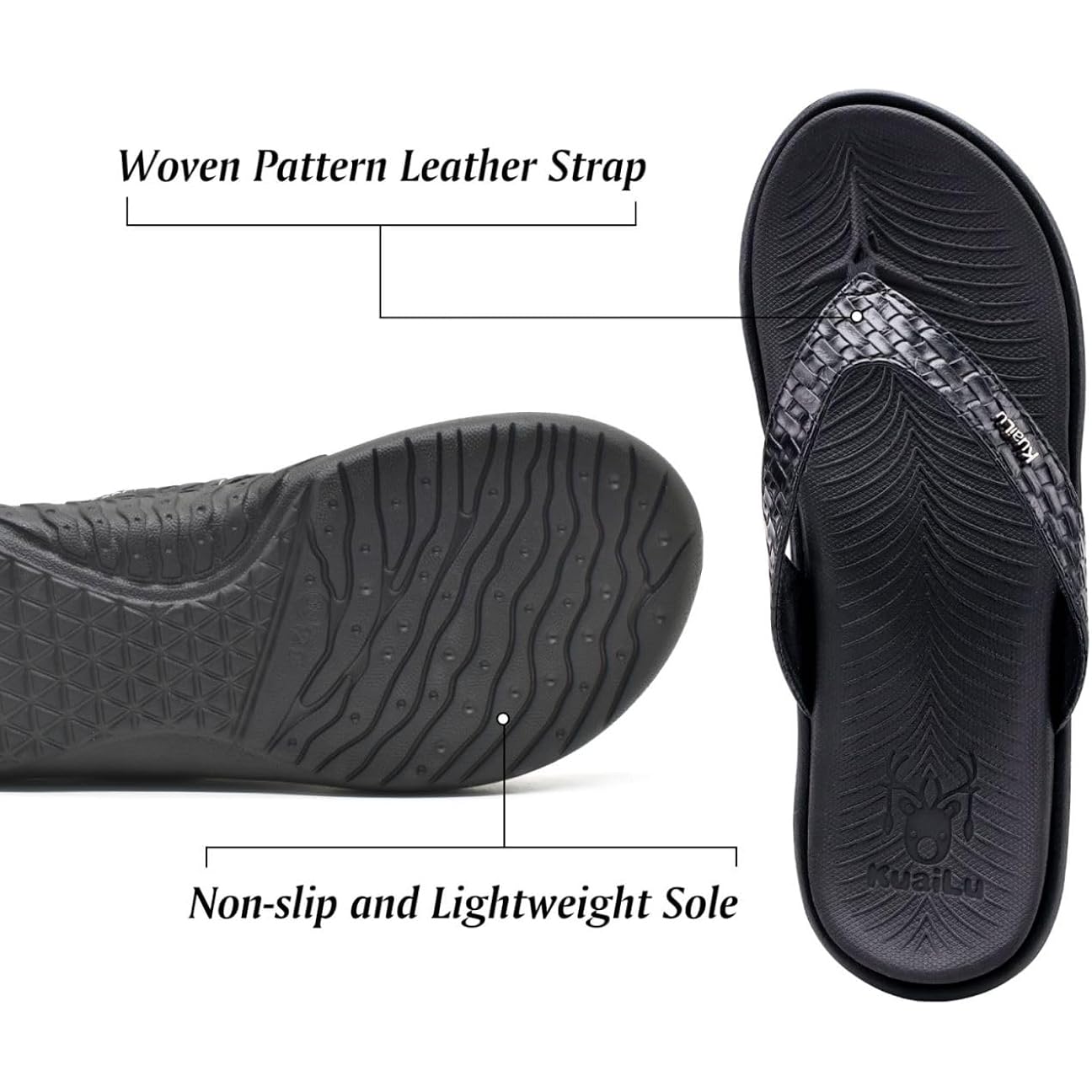 Kuailu Womens Flip Flops Ladies Yoga Mat Comfortable Walking Thong Sandals With Plantar Fasciitis Arch Support Slip On Indoor Outdoor For Summer