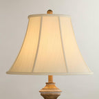 Creme Large Bell Lamp Shade 9" Top X 18" Bottom X 13" Slant X 12.5" High (Spider) Replacement With Harp And Finial - Imperial Shade