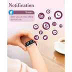 Fitness Watches for Women, LYNN2 Fitness Tracker with Heart Rate Monitor Blood Oxygen/Sleep Tracker Pedometer, Slim Step Tracker Watch for iOS/Android Phones Waterproof (Purple)