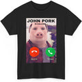 John Pork Funny Answer Call Phone T-Shirt, Brainrot T-Shirt