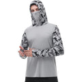 Fisheal Men'S Performance Fishing Hoodie Shirt - Upf 50+ Uv Sun Protection Long Sleeve Shirts With Mesh Face Mask