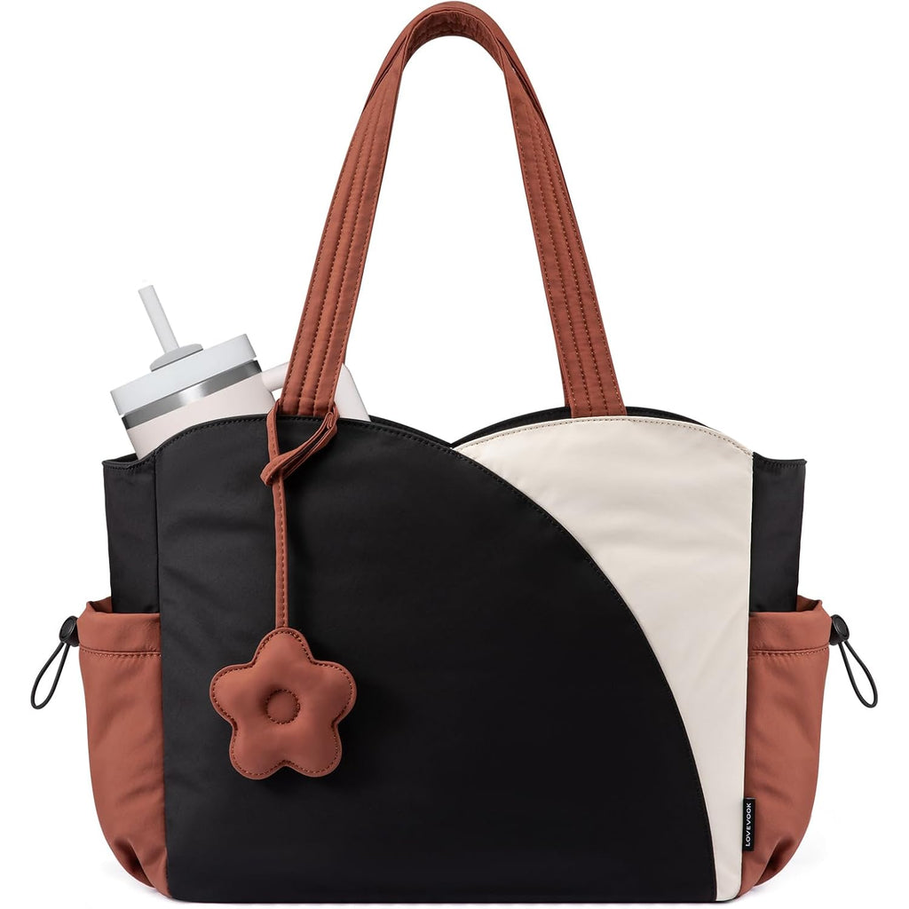 Lovevook Tote Bag For Women, Puffer Work Bags With Zipper For Daily Travel College, Teacher Nurse Laptop Handbags Purses Gift