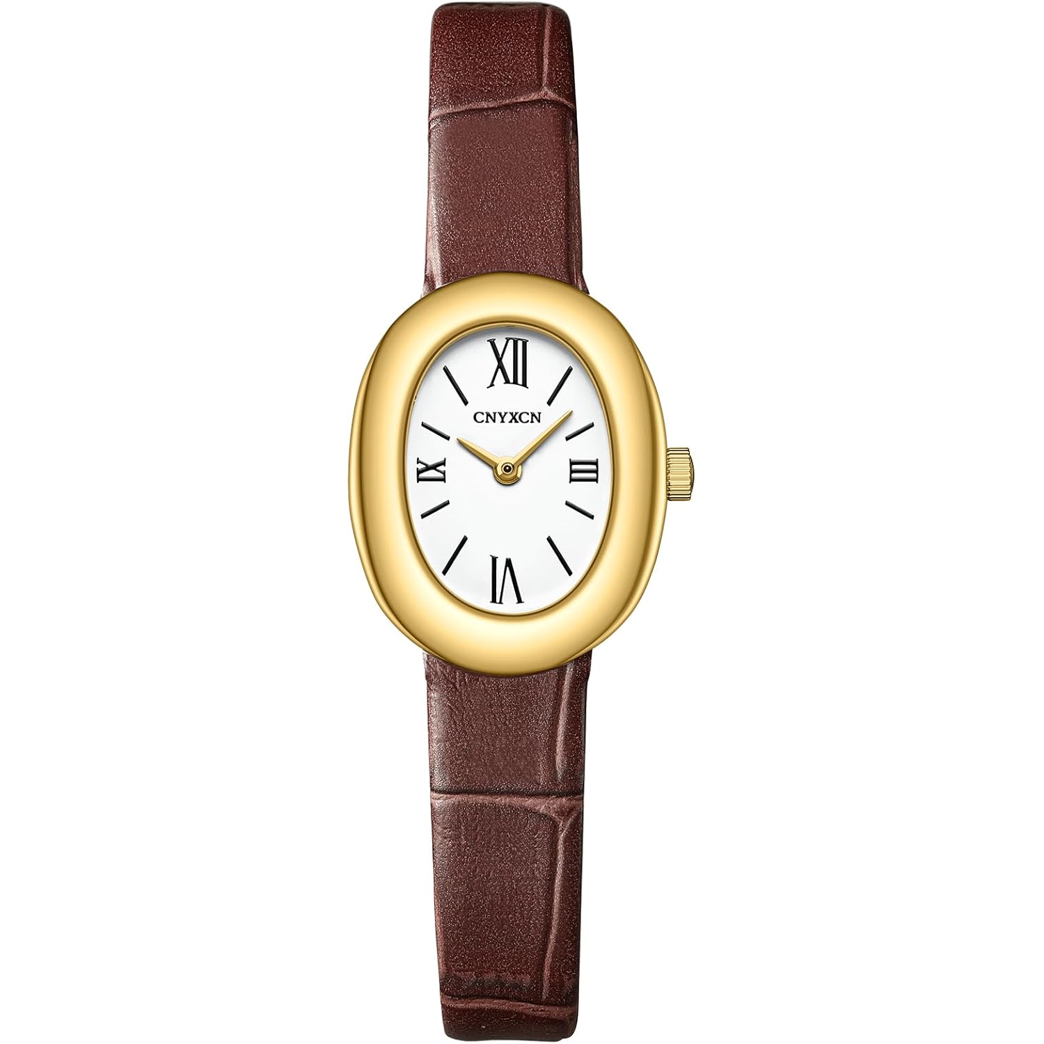 CNYXCN Women's Bracelet Gold Watch - Vintage Elegant Oval Bangle Watch - Gold Jewellery Style Quartz Wristwatch - Gift for Her