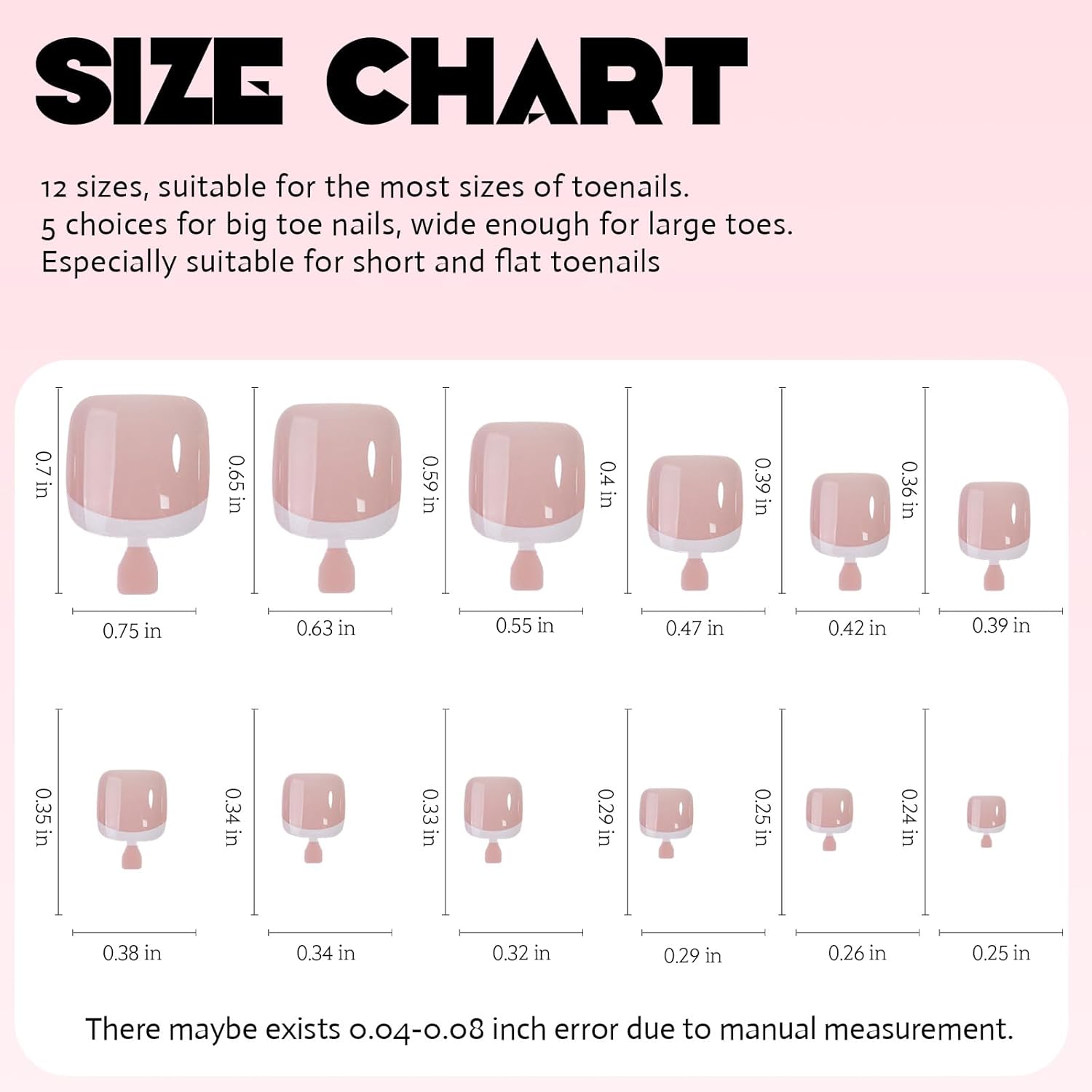240Pcs White French Tip Press on Toenails Short Square Fake Toe nails Press ons with Design Stick on Toe Nails Acrylic False ToeNails Artificial Glue on Toenails for Women Nails Art Decoration