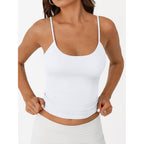 Trendy Queen Womens Summer Double Lined Adjustable Spaghetti Strap Tank Top