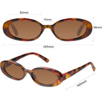 mosanana Retro Tiny Oval Sunglasses for Women with Small Face Narrow Style MS52360