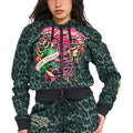 Ed Hardy Women'S Relaxed Zip Front Hoodie Sweatshirt