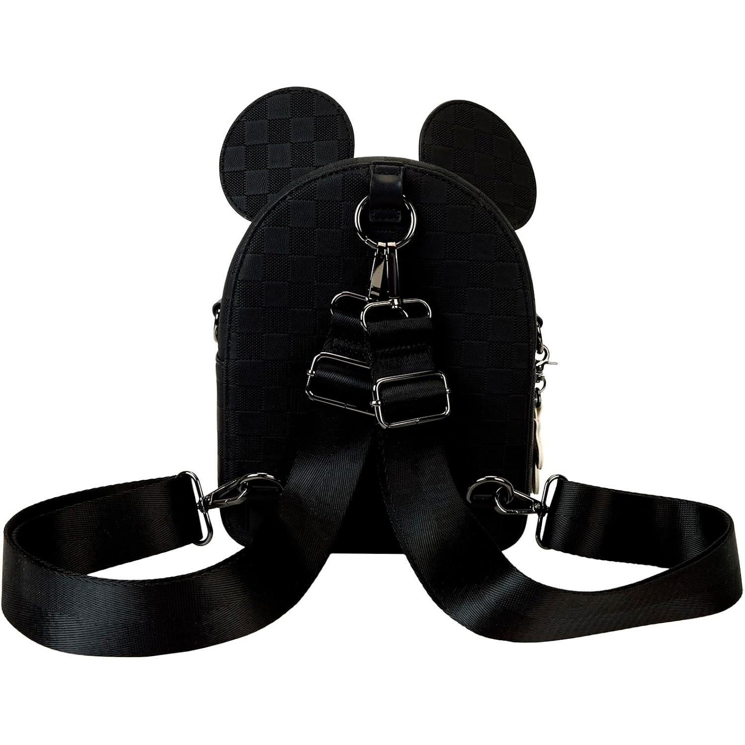 Loungefly Mickey Mouse Checkered Texture Convertible Mini Backpack & Crossbody Bag