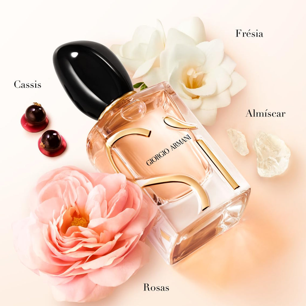 Armani Beauty - Sì - Eau de Parfum - Women's Perfume - Modern Chypre Fragrance - Blackcurrant Nectar, Rose De Mai & Freesia, Patchouli Notes