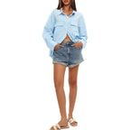 Women's Button Down Long Sleeve Shirts Cotton Blend Casual Oversized Boyfriend Loose Fit Blouse Top