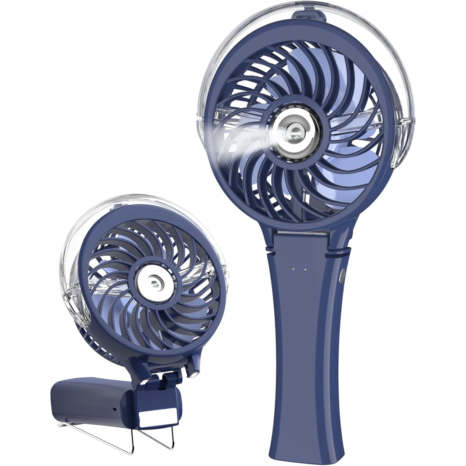 Handfan Upgraded Portable Handheld Misting Fan, Rechargeable Personal Mister Fan, Spray Water Mist Fans, Mini Cooling Hand Fans For Summer Beach Travel Concerts, Gifts For Women(Royal Blue)