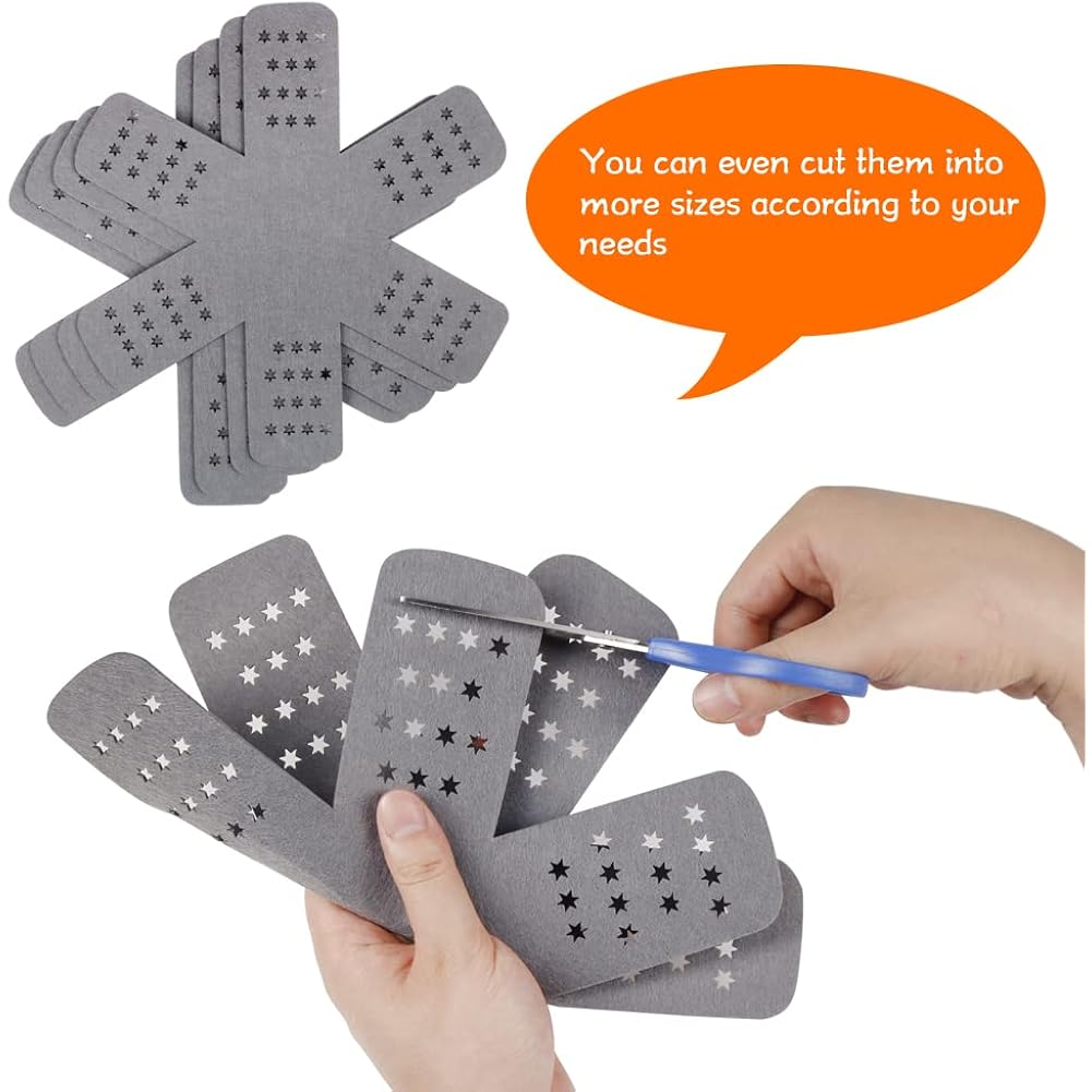 BYKITCHEN Pan and Pot Protectors, Larger & Thicker Pan Protectors with Stars, Set of 6 and 3 Different Sizes, Pot Protectors for Stacking and Protecting Your Cookware