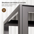 Bealife Kitchen Dining Table Set For 6, Tempered Glass 7 Piece - Black | Pu Leather Modern Dining Room Furniture, Space Saving Table And Chairs Set For Home, Kitchen, Living Room, Dining Room