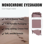 Kaely Taupe Single Eyeshadow Makeup, Blendable Neutral Powder Eye Shadow For Older Women, Lavender Plum Purple Mauve Matte Eyeshadow Palette For Green Eyes Pigmented Waterproof, Sombras Para Ojos, 05