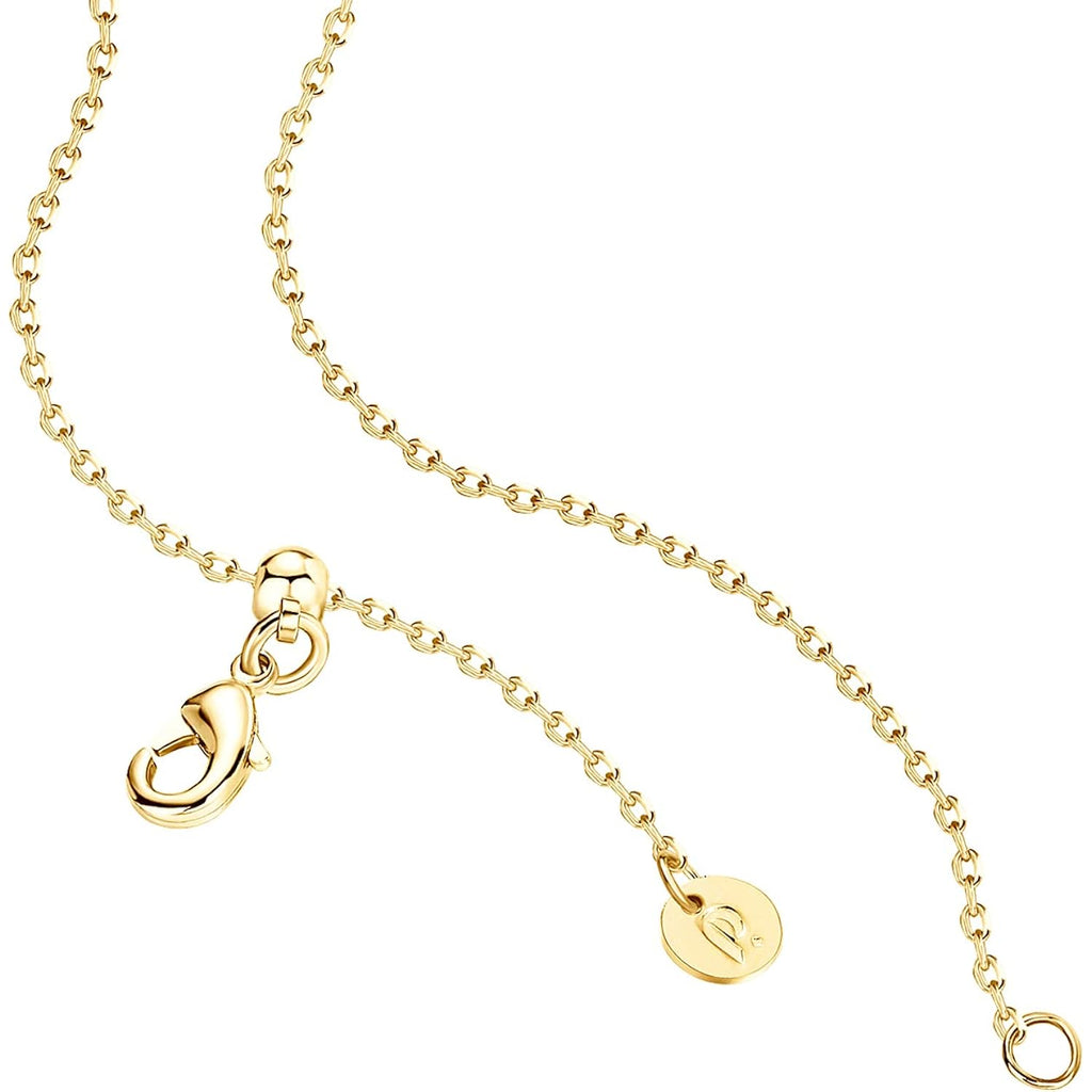 PAVOI 14K Gold Plated Cubic Zirconia Heart Necklace | Cute Dainty Love Pendant Necklaces for Women - Valentines Day Trendy Jewelry