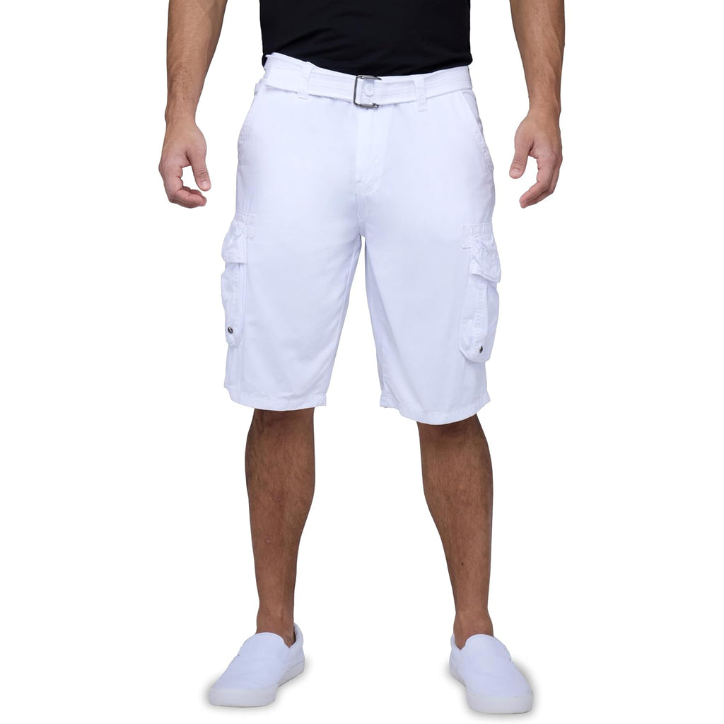 X Ray Mens Belted Cargo Shorts, Relaxed Fit Casual Knee Length 12.5" Cargo Shorts For Men (Big And Tall Shorts For Men)