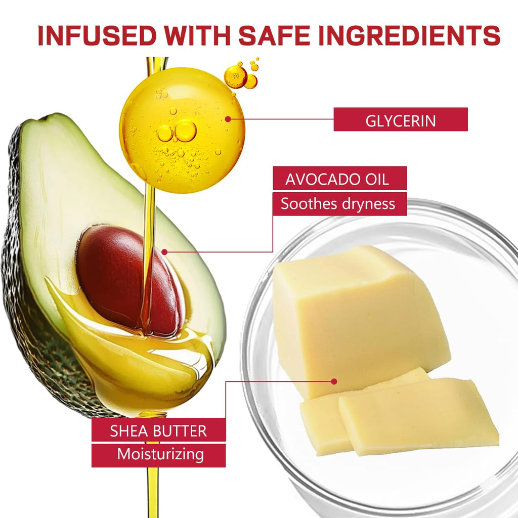 GUAN JING 72-Hour Moisture Lock Hand Mask Moisturizing Gloves with Shea Butter, 2 Pairs-Avocado Oil & Hyaluronic Acid – Deep Repair & Hydration for Dry, Cracked Hands