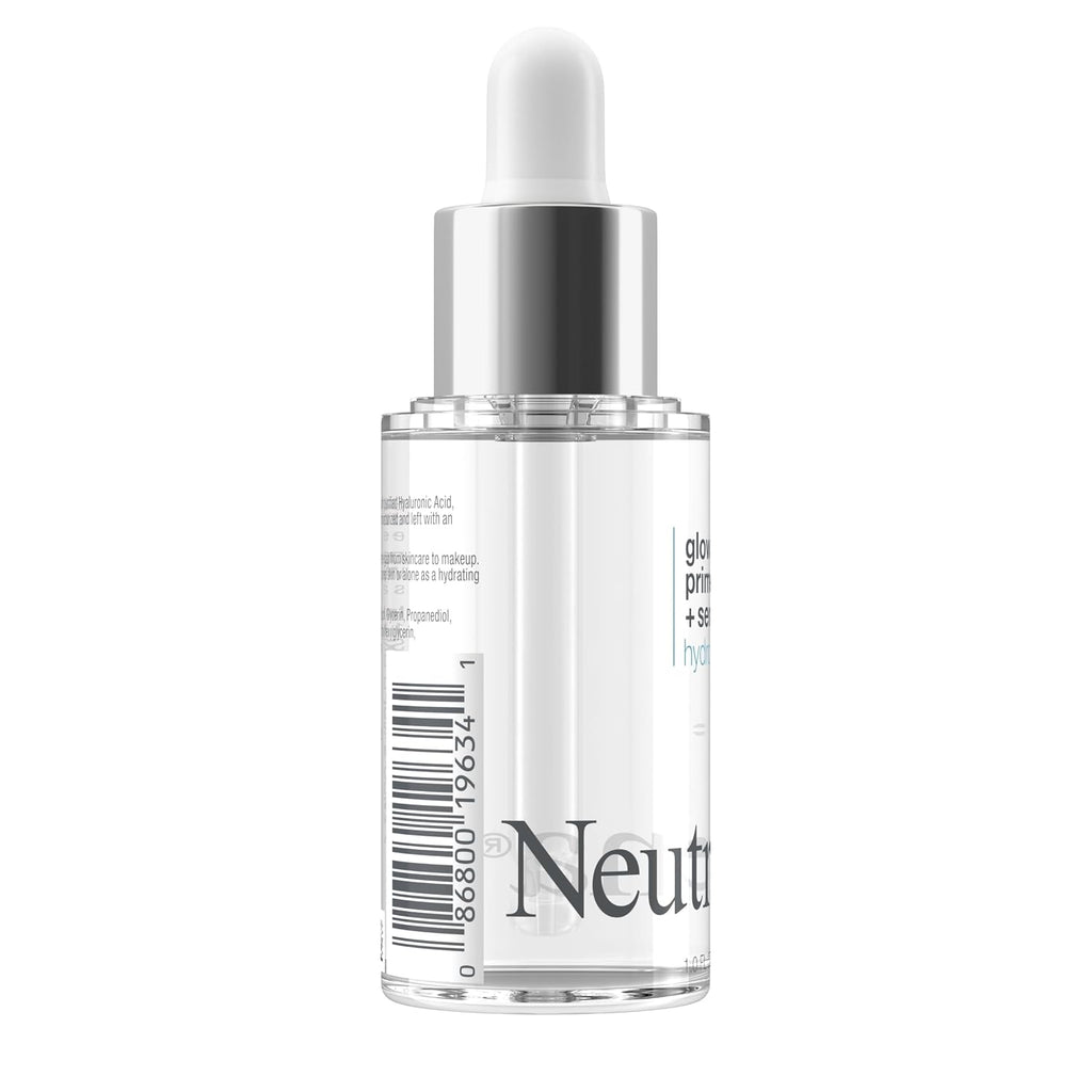 Neutrogena Hydro Boost Glow Booster Primer & Serum, Hydrating & Moisturizing Face Serum-To-Primer Hybrid, Infused With Purified Hyaluronic Acid & Designed To Instantly Hydrate, 1.0 Fl. Oz