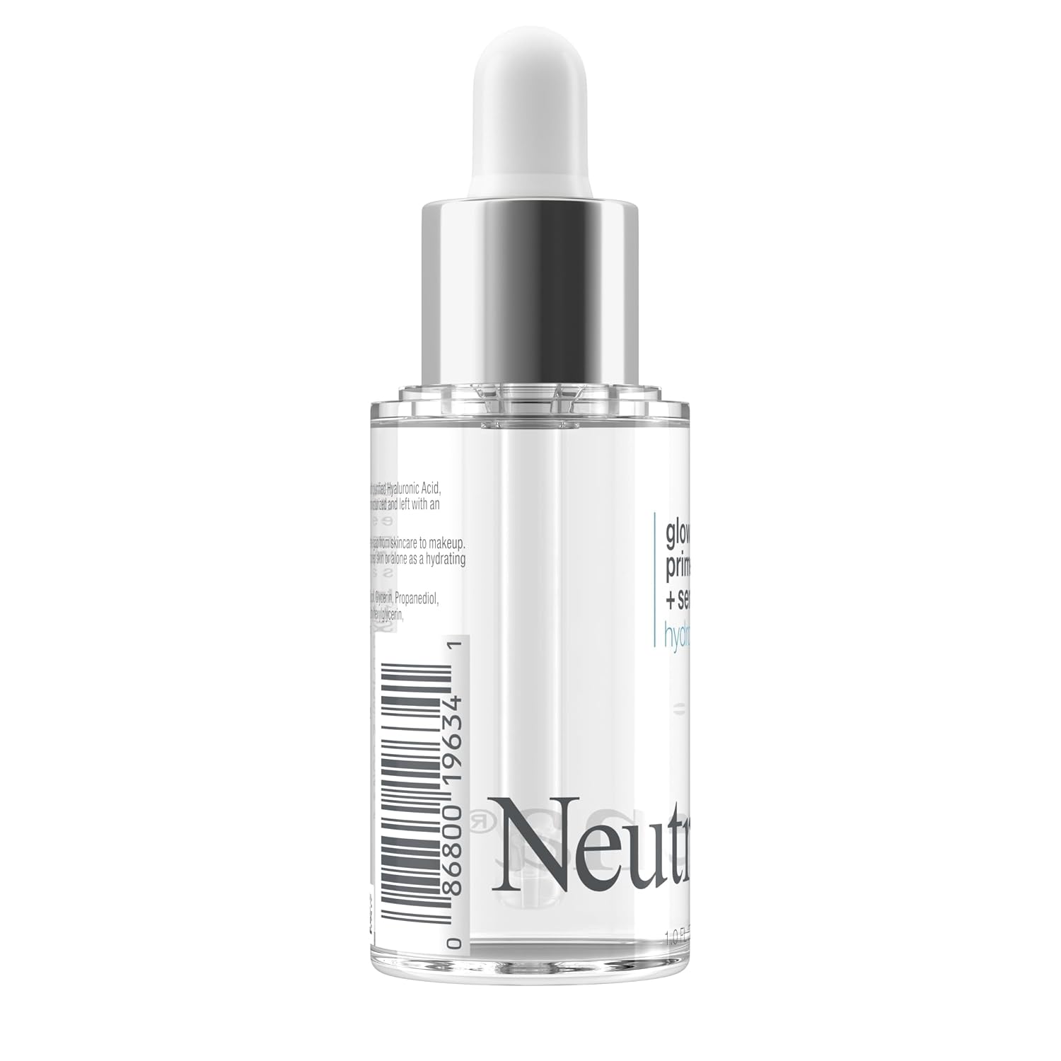 Neutrogena Hydro Boost Glow Booster Primer & Serum, Hydrating & Moisturizing Face Serum-To-Primer Hybrid, Infused With Purified Hyaluronic Acid & Designed To Instantly Hydrate, 1.0 Fl. Oz