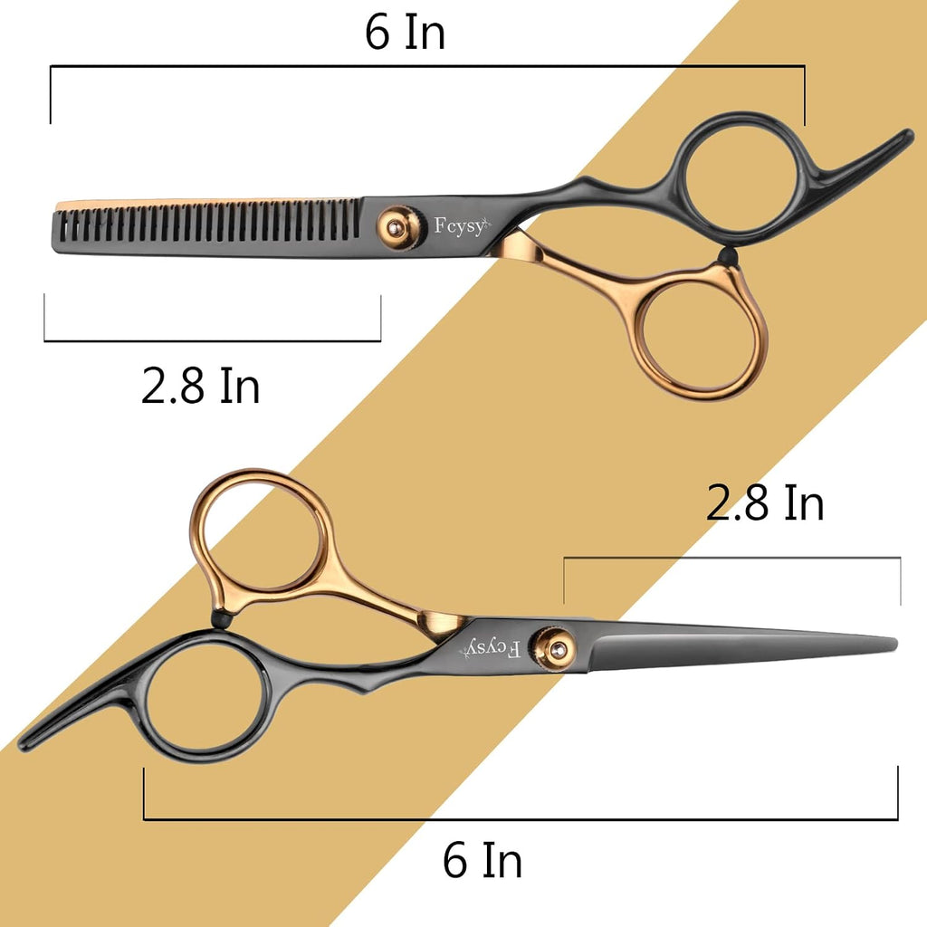 Hair Cutting Scissors Kit, Fcysy Professional Barber Shears Set With Hair Scissors Thinning Shears, Tijeras Para Cortar Cabello Haircutting Sheers Hair Cut Blending Salon Scissor For Men Women Pet