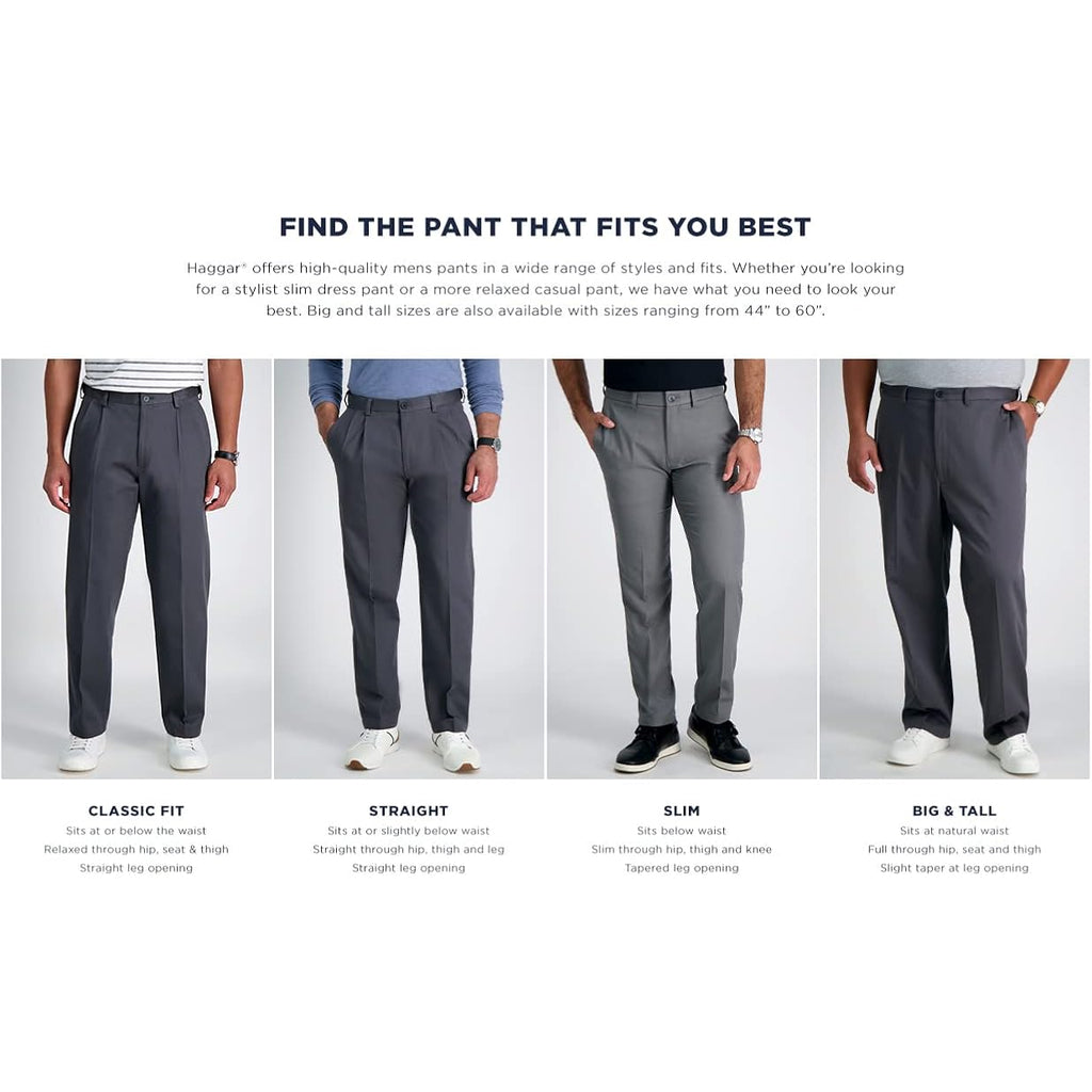 Haggar Men'S Cool 18 Classic Fit Expandable Waist Short Reg. And Big & Tall Sizes