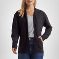 Hanes Womens Slub Knit Full-Zip Hoodie, Textured Cotton Zip-Up T-Shirt Hoodie For Women