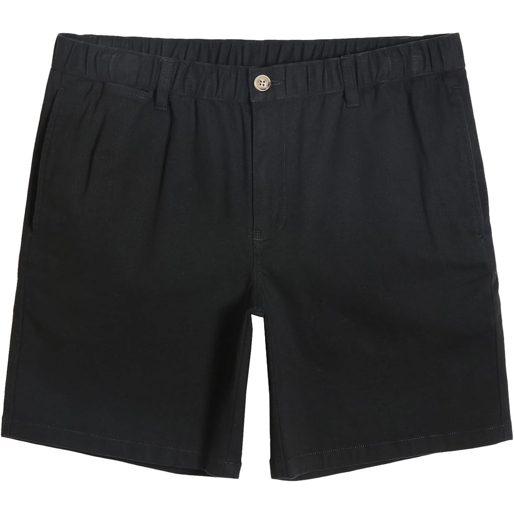 Maamgic Men'S Classic-Fit 7" Cotton Casual Shorts Elastic Waistband With Multi-Pocket Daily Wear Walking Summer Outfit