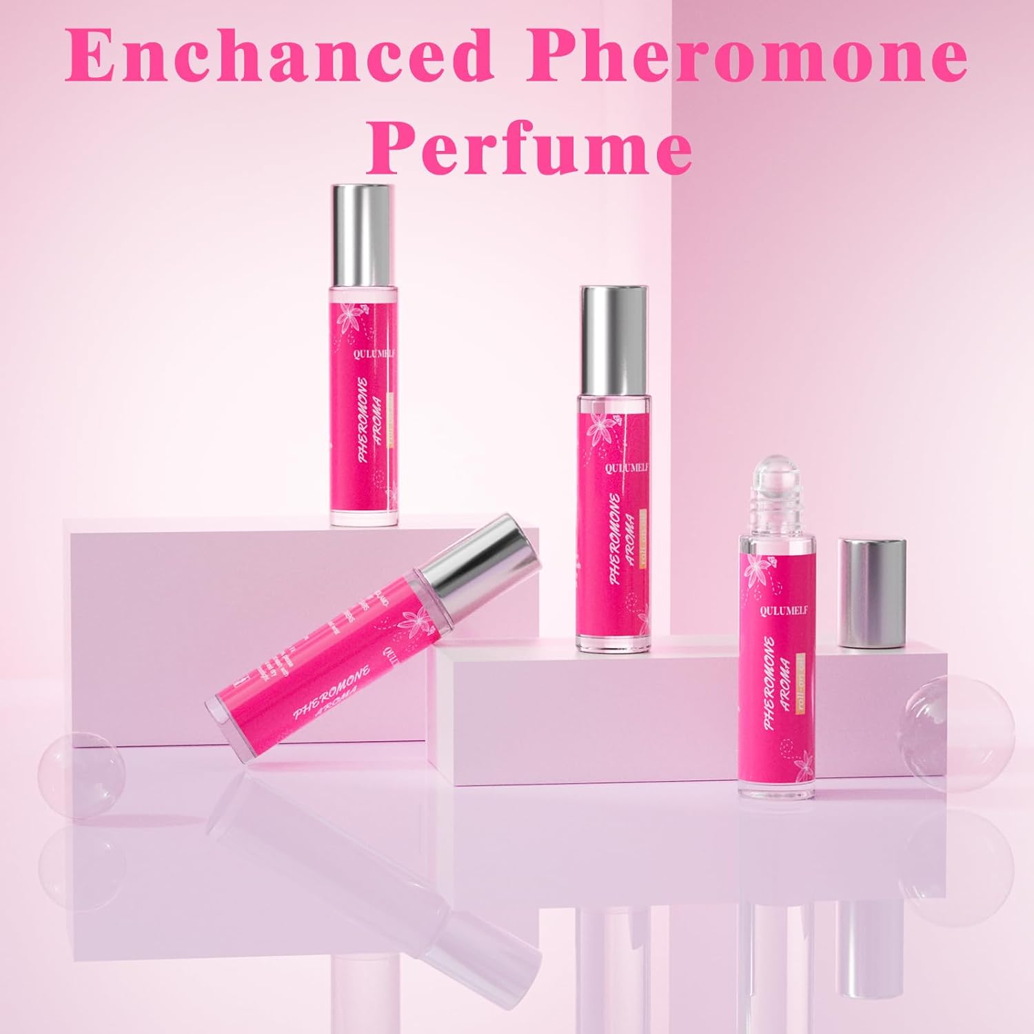 QULUMELF Pheromone Perfume for Women,Fragrance Pheromone Cologne Attract Men, Long Lasting Women's Perfume, Roller Ball Design, Portable and Fruity