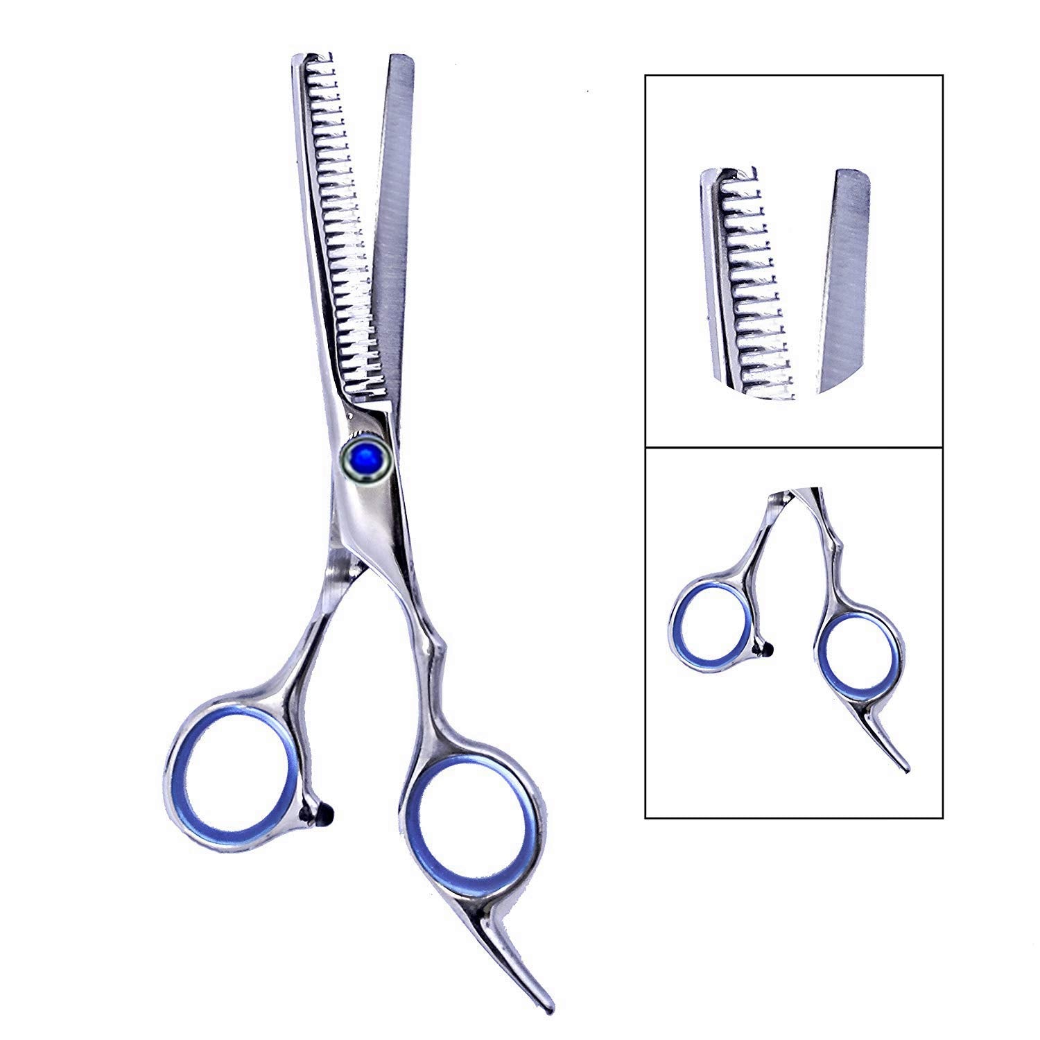 Baby Hair Cutting Scissors Set Professional Safety Round Tip Stainless Steel Hair Thinning Shears Bang Hair Scissor For Kids/Salon/Home
