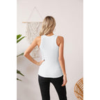 VICHYIE Women Tank Tops Summer Sleeveless Basic Cami Top Shirt Slim Knit Ribbed Racerback Blouses