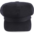 Newsboy Cabbie Baker boy hat Beret Cap for Women Pageboy Visor Paperboy Hat Sailor Fiddler Hat Adjustable 1997-black