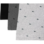Lacoste Men'S Cotton Stretch Mini Croc Print Boxer Briefs, 3-Pack