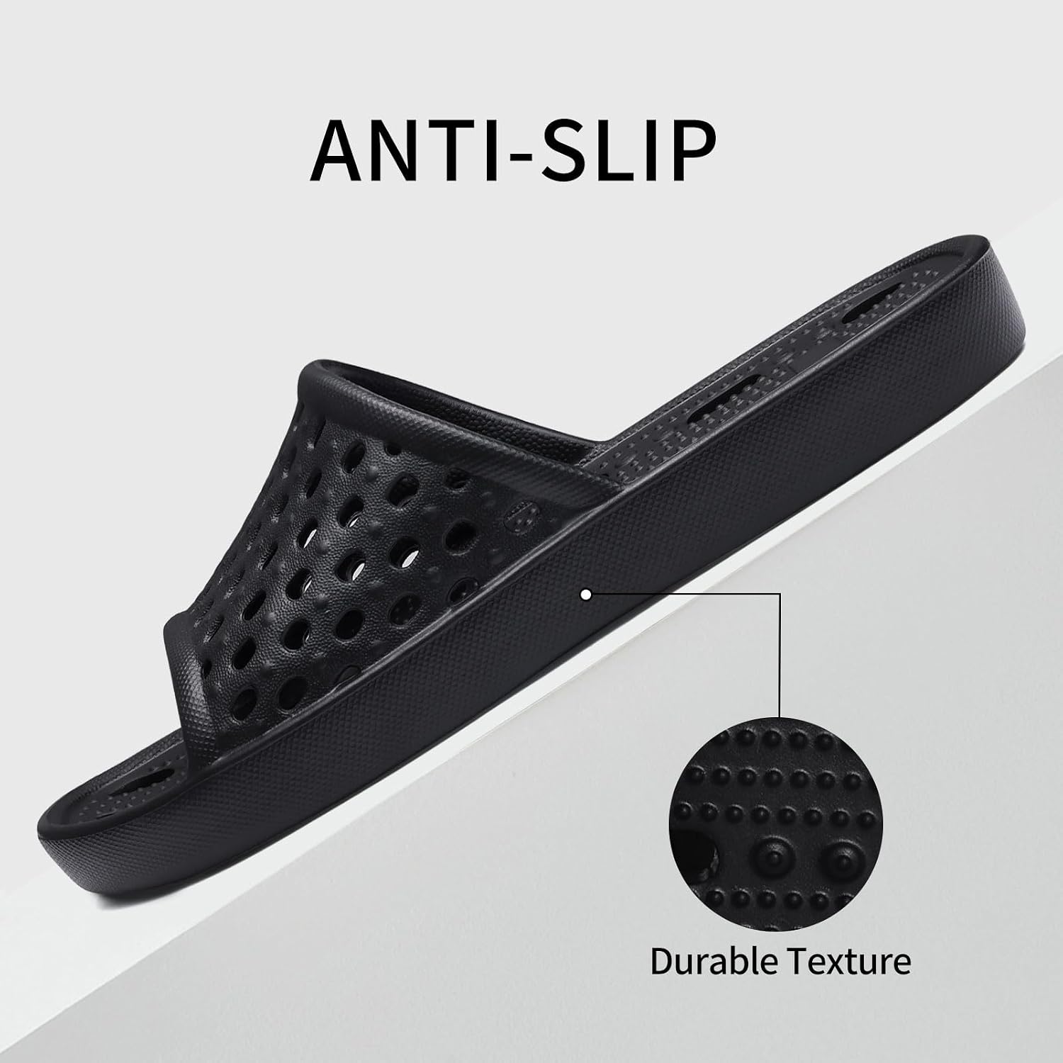 Litfun Shower Shoes For Women Non-Slip Quick Dry Shower Slippers Lightweight Pool Sandals With Drain Holes For College Dorm, Beach, Bathroom & Gym