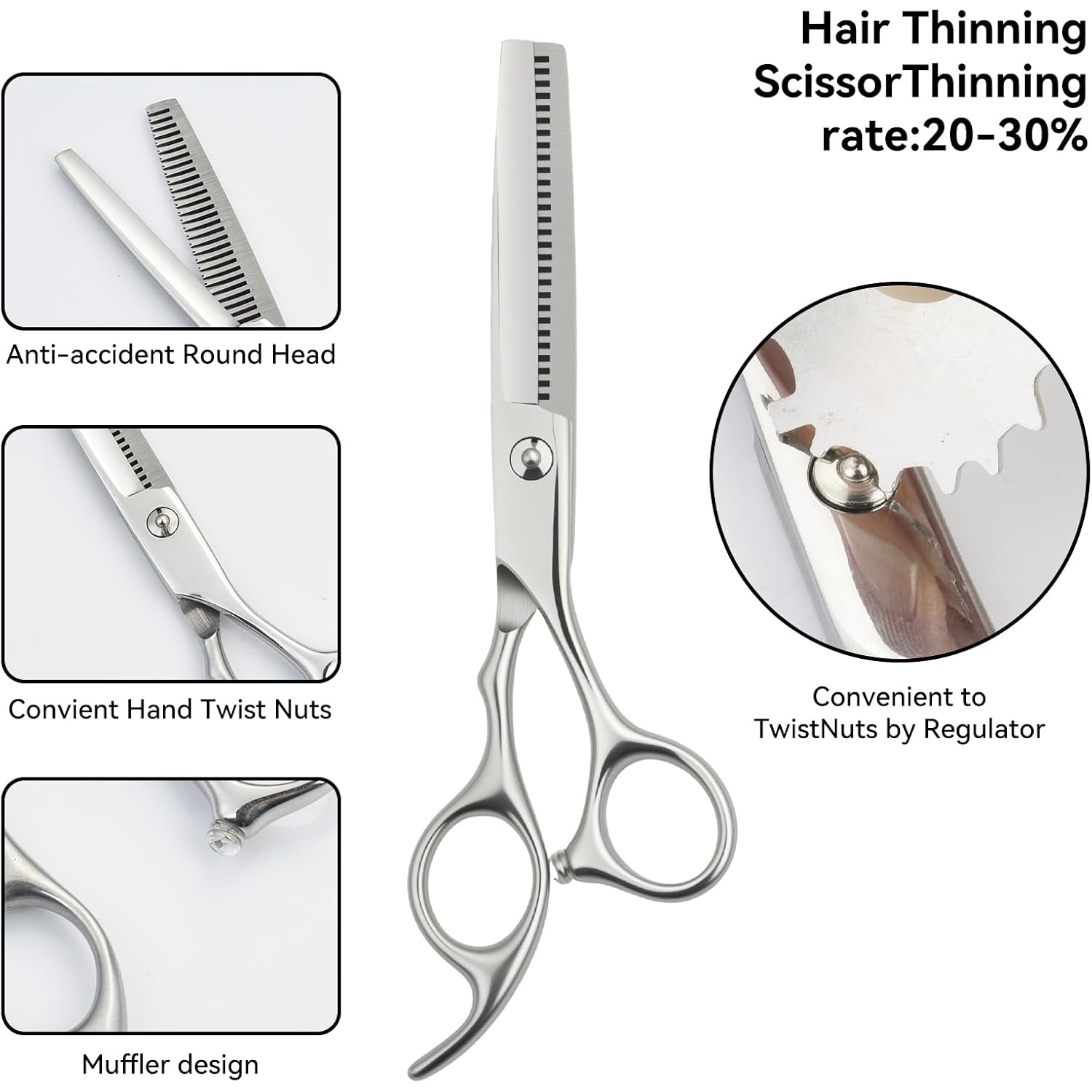 12-Piece Professional Hairdressing Scissors Set—Stainless Steel Hairdressing Scissors, Flat-Cut Blades for Stylists Unisex Haircutting Tool Set for Boys and Girls Stylist Supplies