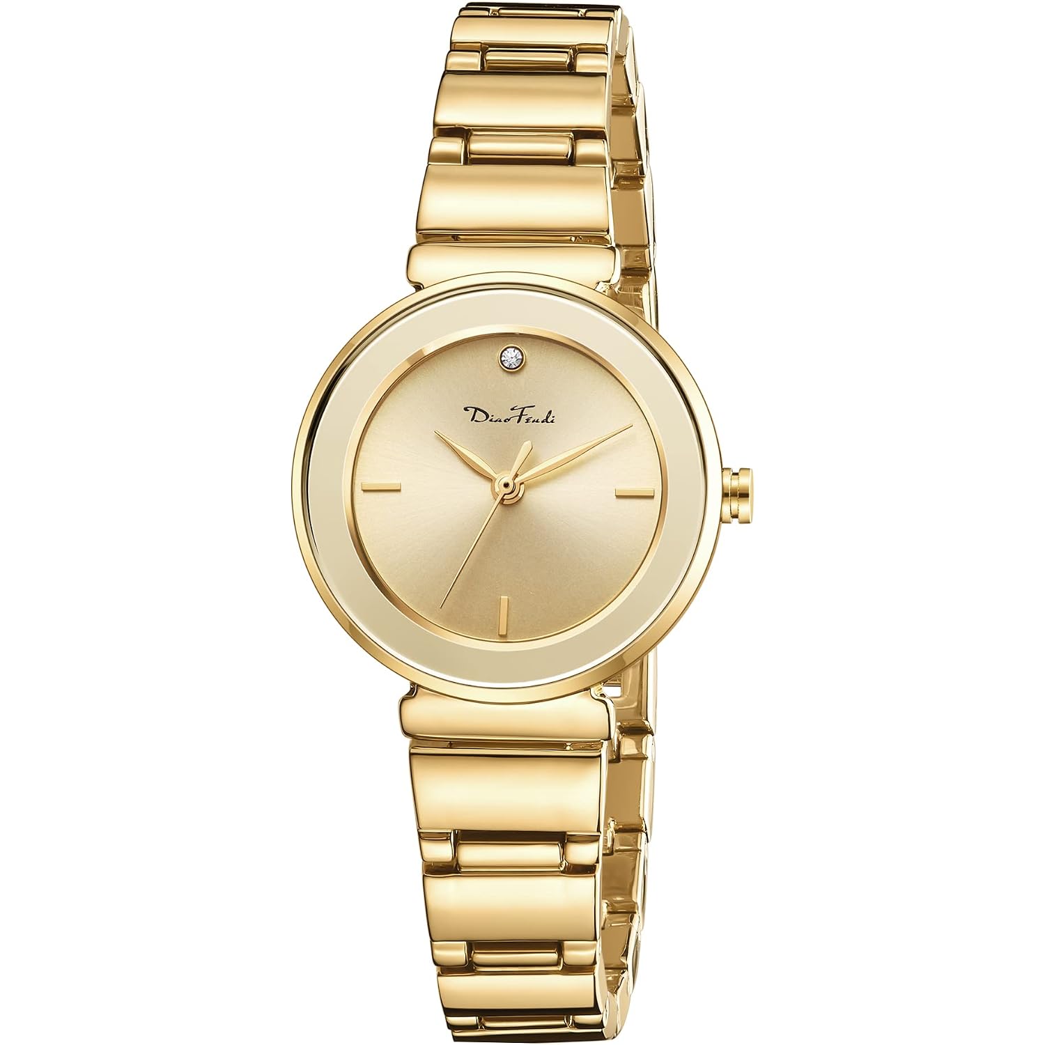 Diaofendi Gold Watches For Women Luxury Ladies Quartz Wrist Watches Stainless Steel Bracelet,Vintage Fashion Womens Watch,Bracelet Adjustment Tool Included,Water Resistant