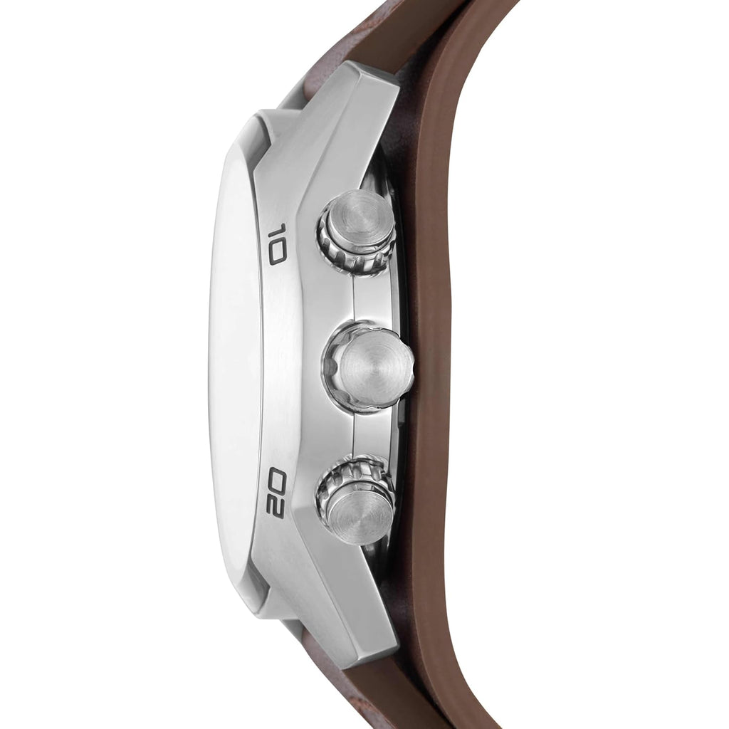 Fossil Men'S Watch, Coachman Quartz Stainless Steel And Chronograph Leather Watch For Men