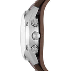 Fossil Men'S Watch, Coachman Quartz Stainless Steel And Chronograph Leather Watch For Men